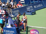 Andrescu expressing great deal of empathy for Serena and earning big applause for her sportsmansip behaviour. Rogers Cup August 11, 2019