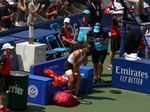 Excited Andrescu awaiting Trophy Awards presentation August 11, 2019 Rogers Cup Toronto 