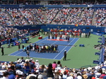The Trophy and Awards presentation with organizing committee and the Voice of Rogers Cup, Ken Crosina. August 11, 2019