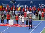 Organizing committee and Ken Crosina, the Voice of Rogers Cup at the microphone
