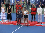 Close up of Champion and Finalist of Rogers Cup in front of organizing committee, August 11, 2019