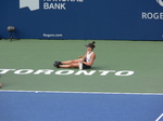 Telling sign TORONTO, Bianca Andrescu and Championship Trophy for all to enjoy August 11, 2019 Rogers Cup Toronto