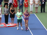 Rogers Cup Doubles Finalist are addressing the crowd in front of the microphone, August 11, 2019 Rogers Cup