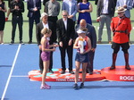 Happy Doubles Champs Krejcikova and Siniakova are enjoying the prizes, August 11, 2019 Rogers Cup Toronto