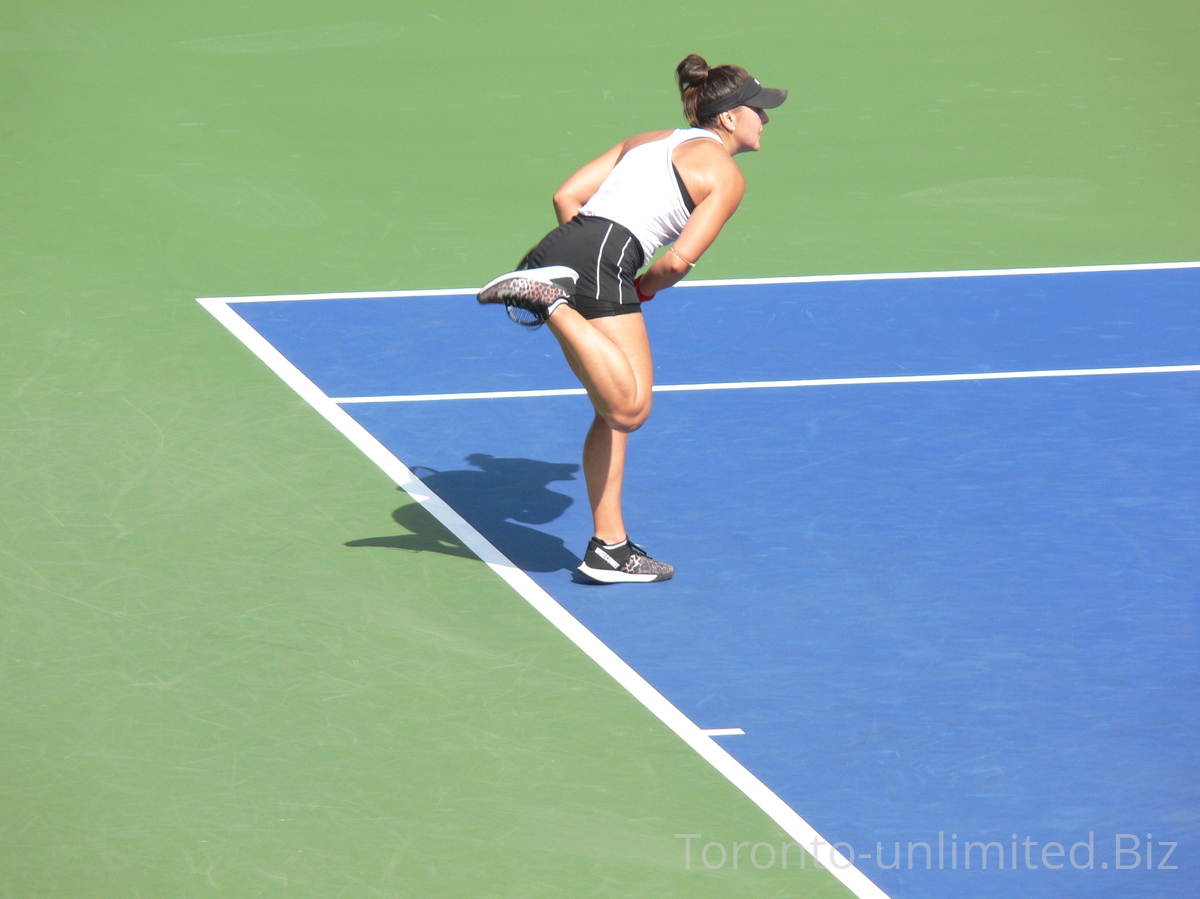 Bianca Andrescu has just served to Kiki Bertens on Centre Court, August 6, 2019 Rogers Cup in Toronto