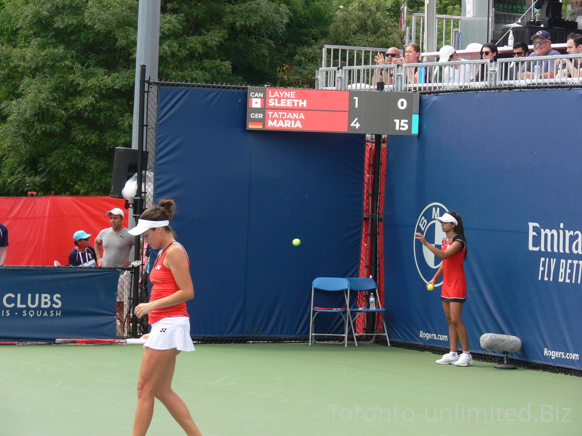 Tatjana Malia, Germany on Grandstand Court August 3, 2019 