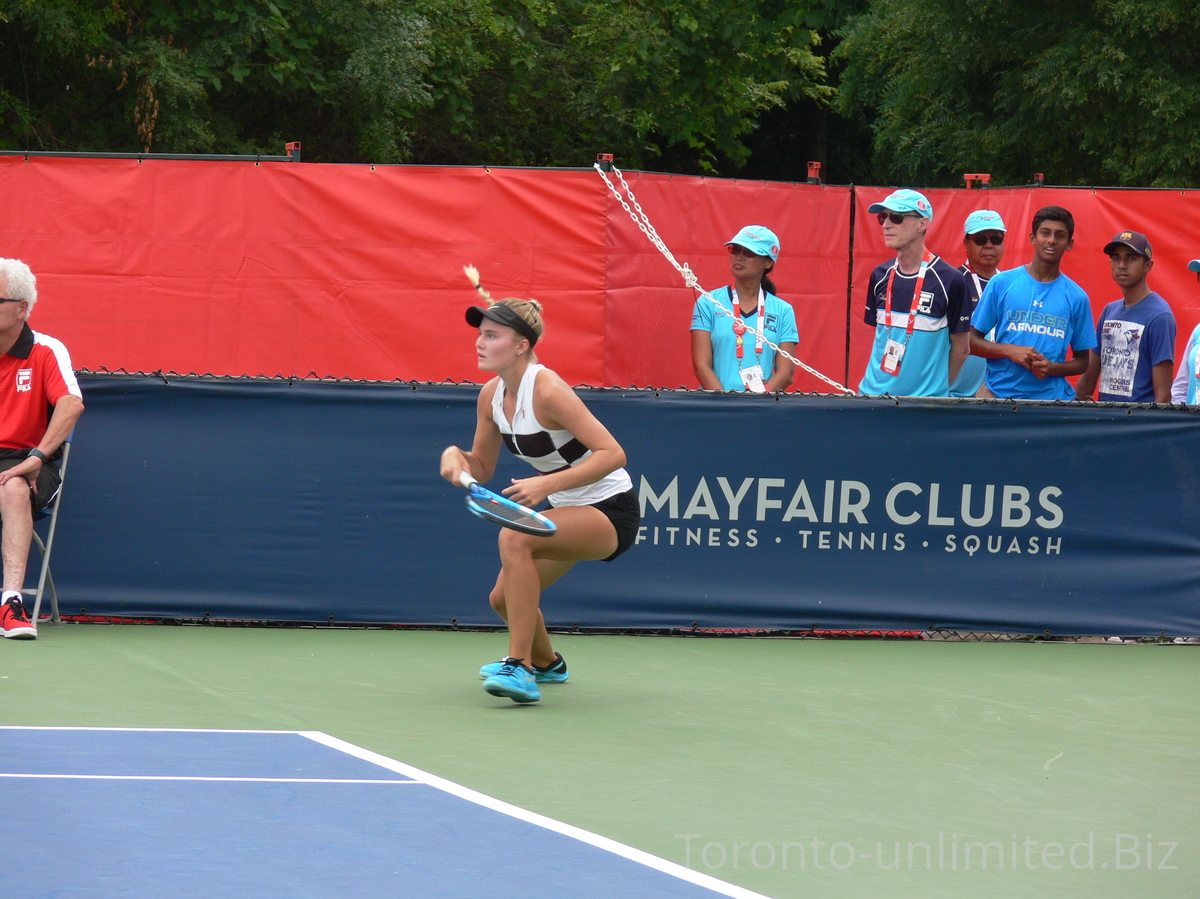 Layne Sleeth from Canada on Grandstand Court, August 3, 2019 Rogers Cup Toronto