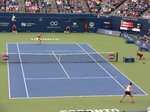 Bianca Andrescu playing Eugenie Bouchard on Centre Court August 5, 2019 Rogers Cup in Toronto