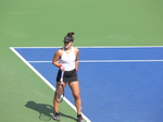 Bianca Andrescu to serve to Kiki Bertens NED on Centre Court, August 6, 2019 Rogers Cup in Toronto