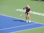 Kiki Bertens returning to Bianca Andrescu on Centre Court August 6, 2019 Rogers Cup in Toronto
