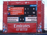 Doubles semifinal between Barbora Krejcikova and Katerina Siniakova against Victoria Azarenka and Ashleigh Barty on Centre Court, August 10, 2019 Rogers Cup Toronto