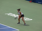 Bianca Andrescu receiving serve from Karolina Pliskova on Centre Court, Rogers Cup 2019 Toronto