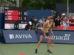 Donna Vekic, Croatia playing Madison Keys USA in qualifying match for Rogers Cup August 3, 2019 in Toronto