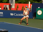 Marie Bouzkova playing on the baseline of Grandstand with Jelena Ostapenko, Latvia. Rogers Cup August 8, 2019 Toronto