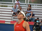Jelena ostapenko still smiling and talking. Grandstand Court, August 8, 2019 Rogers Cup Toronto