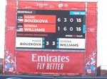 Marie Bouzkova won the first set 6:0 and is down in the second set 3:6 on Centre Court, Rogers Cup 2019 Toronto