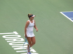 Sofia Kenin, US on Centre Court in quarterfinal match with Elina Svitolina on Centre Court, August 9, 2019 Rogers Cup Toronto