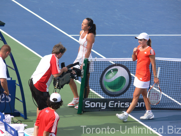 Justine Henin a Champion and Jelena Jankovic, a Runner up after their long match! 