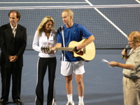 Carling Bassett - Seguso and John McEnroe during opening night of Rogers Cup 2007.