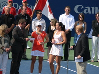 Justine Henin Champion and Jelena Jankovich Runner up. Closing cremony Rogers Cup 2007 Toronto! 
