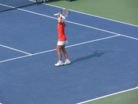Justine Henin Champion after the point.