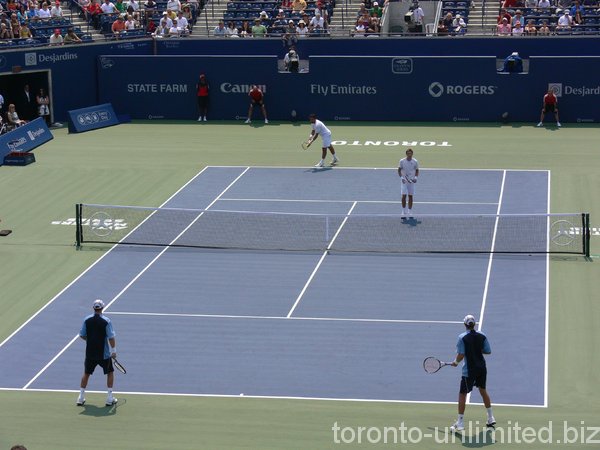 Doubles Final in progress. Rogers Cup 2008.