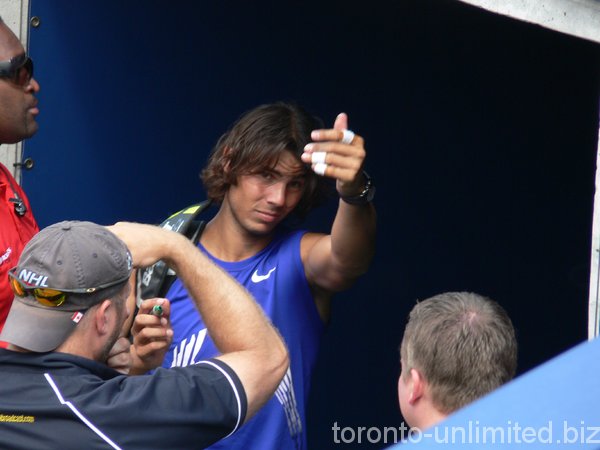 Rafael Nadal leaving Centre Court.