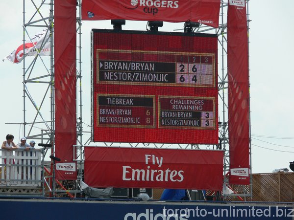 Scoreboard Nestor Zimjonic 8:6 Tiebreak