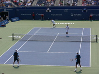 Doubles Final in progress. Rogers Cup 2008.