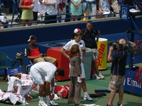 Doubles Champions Nestor and Zimjonic in post-game interview.