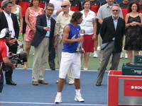 Rafael Nadal and his Trophy.