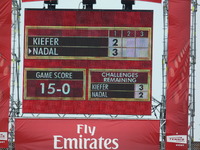 Scoreboard Rogers Cup 2008, Nadal serving 3:2.