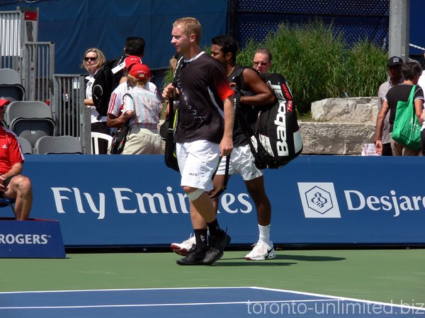 Lukas Dlouhy and Leander Paes, partners playing doubles