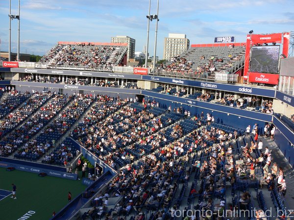 Rexall Centre at evening opening of Rogers Cup 2008.