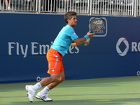 fernando Verdasco of Spain playing Thomaz Belluci of Brazil.