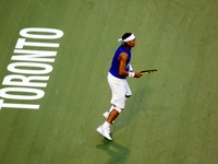 Rafael Nadal on the Court in Toronto Rogers cup 2008.